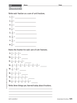 Write each fraction as a sum of unit fractions. 1. 2. 3. 4. 5. 6. 7. 8