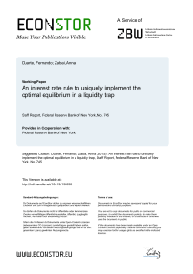 An interest rate rule to uniquely implement the optimal equilibrium in