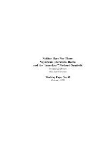 Neither Here Nor There: Nuyorican Literature, Home, and the
