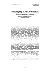 Double Alterity and the Global Historiography of Sexuality: China