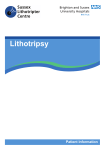 Lithotripsy - Brighton and Sussex University Hospitals NHS Trust