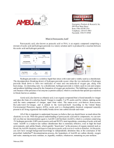 What Is Peroxyacetic Acid? - Alpha Medical Equipment, Inc