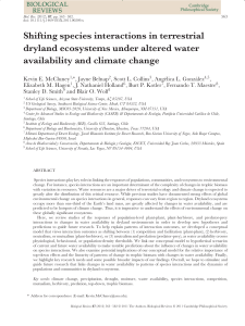 Shifting species interactions in terrestrial dryland ecosystems