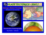 PLATE TECTONICS - Part I