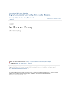 For Home and Country - DigitalCommons@University of Nebraska