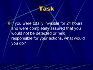 If you were totally invisible for 24 hours and were completely