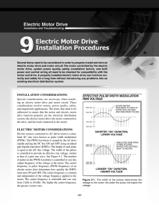installation considerations electric motor