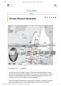 Europe: Physical Geography - National Geographic Education