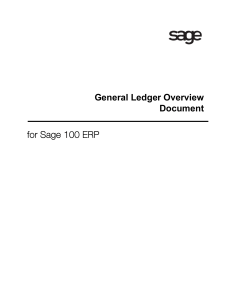 General Ledger Overview