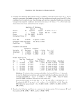 Statistics 512: Solution to Homework#4 1. Consider the following