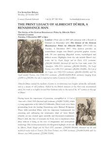 the print legacy of albrecht dürer, a renaissance man
