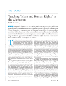 Teaching “Islam and Human Rights” in the Classroom