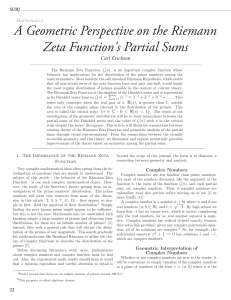 A Geometric Perspective on the Riemann Zeta Function`s Partial Sums