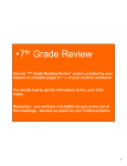 7th Grade Review - Murrieta Valley Unified
