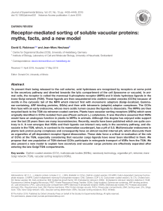 Receptor-mediated sorting of soluble vacuolar proteins: myths, facts