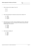 Retake assignment for Numbers and Fractions 1 Wha