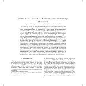 Sea Ice–Albedo Feedback and Nonlinear Arctic Climate Change