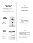 Magma Ascent and Emplacement Topics Magma Generation