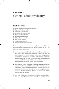 General adult psychiatry