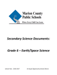 Secondary Science Documents: Grade 6 – Earth/Space Science