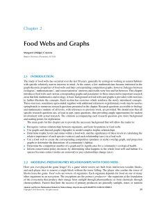 Food Webs and Graphs - SciTech Connect