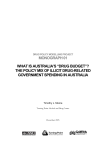 MONOGRAPH 01 WHAT IS AUSTRALIA`S “DRUG BUDGET”? THE