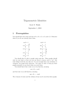 Trigonometric Identities