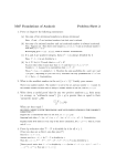 M1F Foundations of Analysis Problem Sheet 2