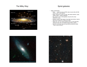 The Milky Way: Spiral galaxies: