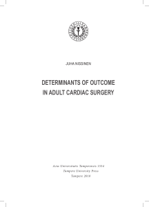 determinants of outcome in adult cardiac surgery