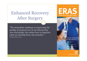 Enhanced Recovery After Surgery