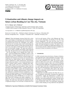 Urbanization and climate change impacts on future urban flooding in