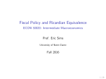 Fiscal Policy and Ricardian Equivalence
