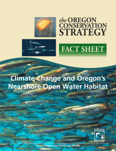 Climate Change and Oregon`s Nearshore Open Water Habitat