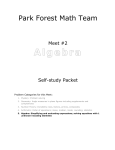 Category 5 (Algebra) Packet