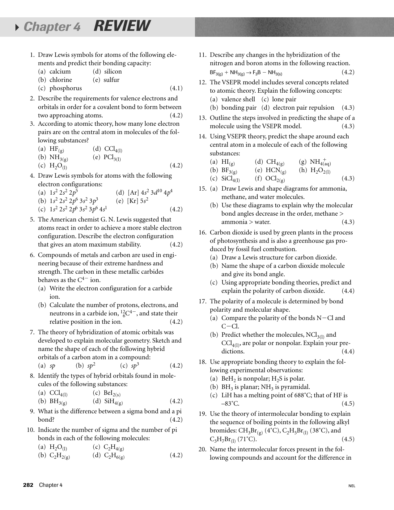 Chapter 4 REVIEW