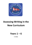 New curriculum English Writing Objectives