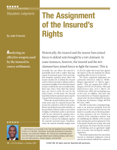 The Assignment of the Insured`s Rights