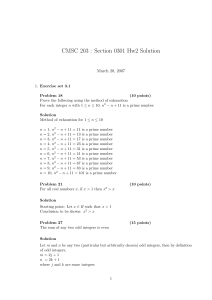 CMSC 203 : Section 0301 Hw2 Solution