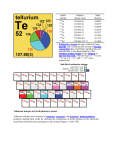 Tellurium isotopes in Earth/planetary science Tellurium isotopes are