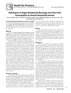 Self-Report of Sugar-Sweetened Beverage and Fast Food