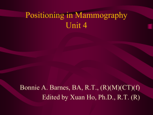 Positioning in Mammography Unit 4