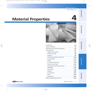 Material Properties - CVI Melles Griot 2009 Technical Guide, Vol 2