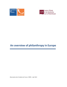 An overview of philanthropy in Europe