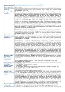 Name of indicator 3.10 Zooplankton mean size vs. total stock (MSTS)