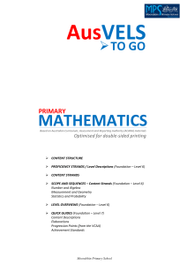 mathematics - Moorabbin Primary School
