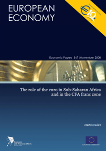 the role of the euro in sub-saharan Africa and in the CFA franc zone