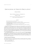 Mechanisms of Growth Regulation