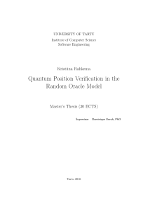 Quantum Position Verification in the Random Oracle Model