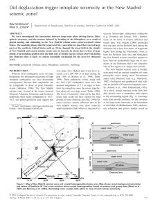 Did deglaciation trigger intraplate seismicity in the New Madrid